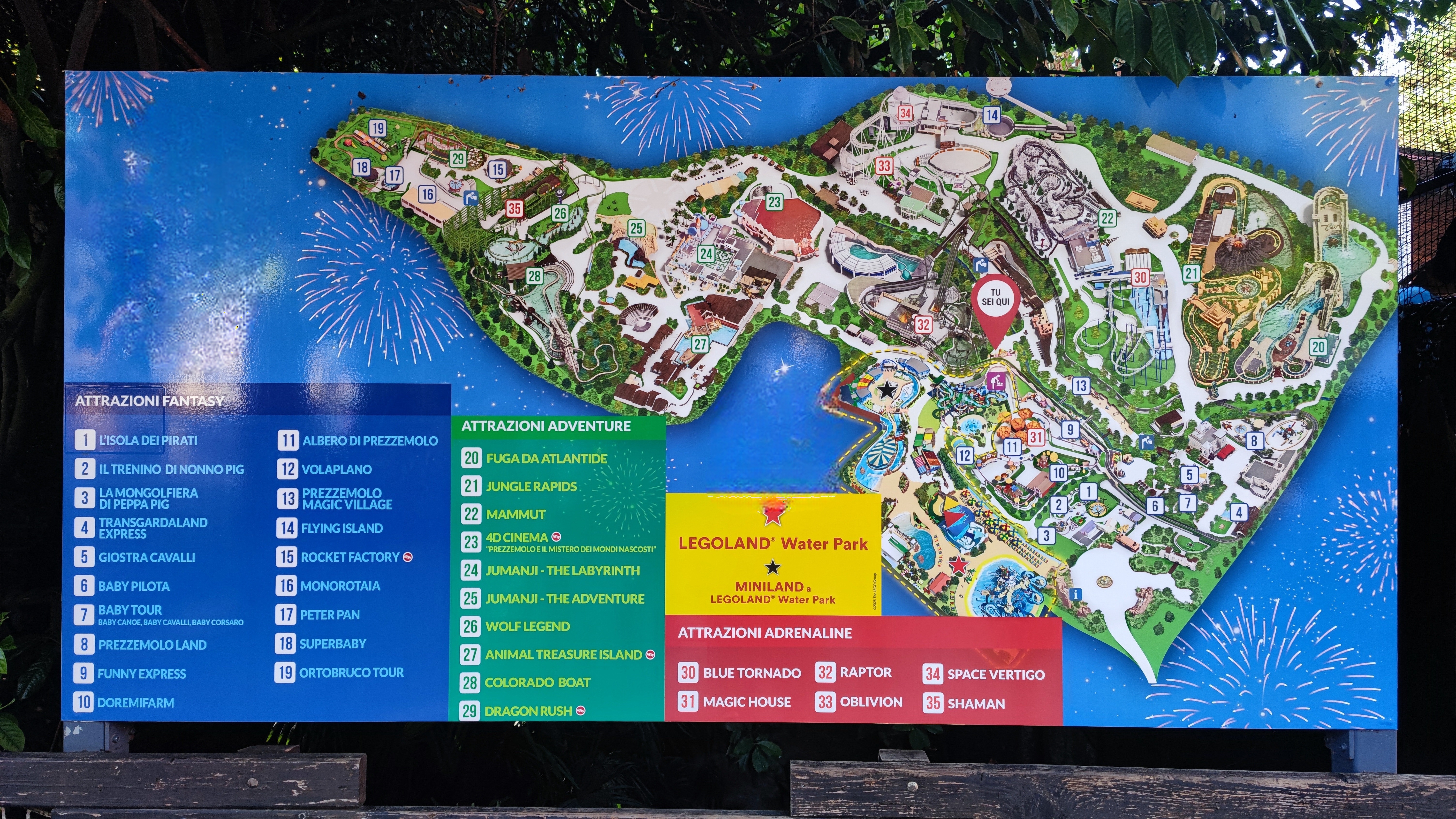 Mappa Attrazioni Adrenaliniche Gardaland