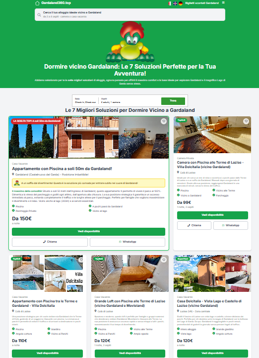 [Immagine di mappa con alloggi vicino a Gardaland]